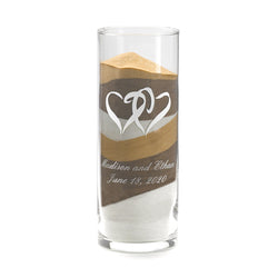 Linked Hearts - Large Cylinder - Personalized