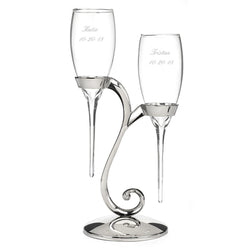 Raindrop - Flutes with Swirl Stand