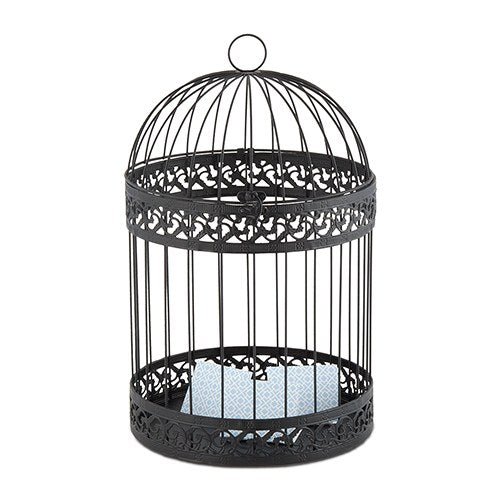 Classic Round Decorative Birdcage - Ivory or Black - Sandsational Sparkle