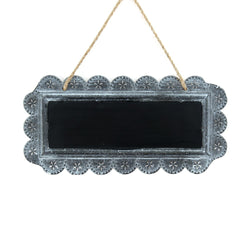 Large Scalloped Frame Tin Signs with Chalkboard