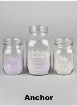 Mason Jars Sand Ceremony Set - Multiple Design Styles Available