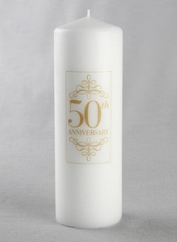 50th Anniversary Pillar Candle