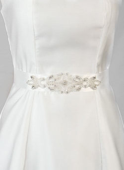 Adriana Bridal Sash - Black, White or Ivory