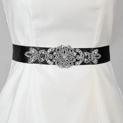 Adriana Bridal Sash - Black, White or Ivory
