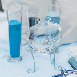 Heart Shaped Sand Ceremony Vase Set - The Adventure Begins