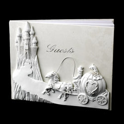 White Cinderella Castle Guest Book