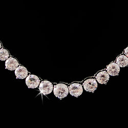 Gorgeous Cubic Zirconia Necklace - Silver