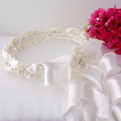 Pearl Child's Wreath - Ivory & White