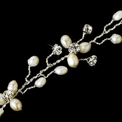 Graceful Rhinestone & Fresh Water Pearl Bracelet