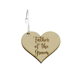 "Father of the Groom" Wood Wine Glass Charms