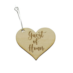 "Guest of Honor" Wood Wine Glass Charms