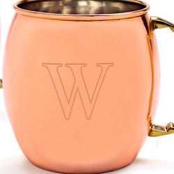 Personalized Moscow Mule Copper Mug w/ Unique Handle (Set of 2)