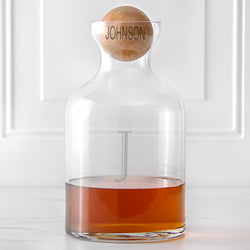 Personalized 56 oz. Glass Decanter with Wood Stopper