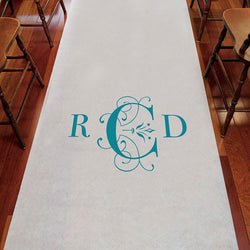 Classic Deco Monogram Personalized Aisle Runner