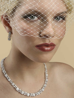 French Net Vintage Bridal Birdcage Visor Veil