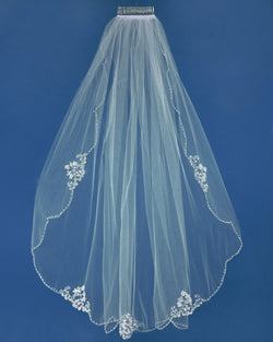 Bridal Wedding Single Layer Fingertip Veil