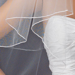 Bridal Wedding Double Layer Elbow Length Pencil Edge Veil