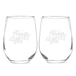 Happily Ever After - Stemless Wine Glass Set