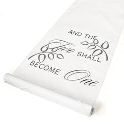 Two Shall Become One - Aisle Runner - White