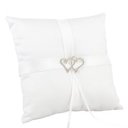 With All My Heart - Ring Pillow - White