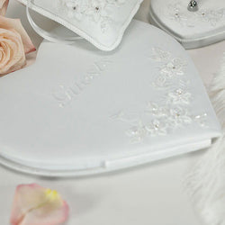 Heart Shaped Floral Fantasy Wedding Guest Book