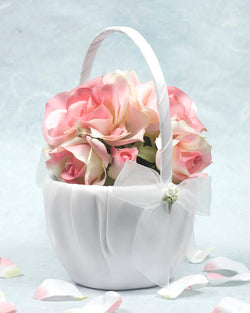 Porcelain Calla Lily Bouquet Wedding Flowergirl Basket