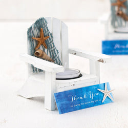 Wooden Deck Chair Candle Holders (pkg of 4)