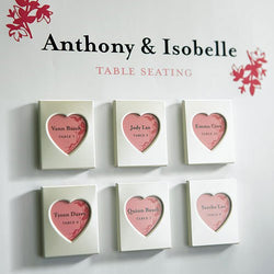 Mini Magnet Back Aluminum Heart Photo Frames (pkg of 3)