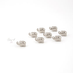 Lucky Elephant Card Holders with Brushed Silver Finish - pkg. of 8