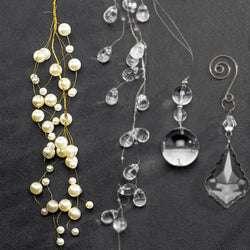 Crystal & Silver Wire Decorative Garland