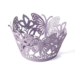 Beautiful Butterfly Filigree Paper Cupcake Wrappers - Pkg of 12