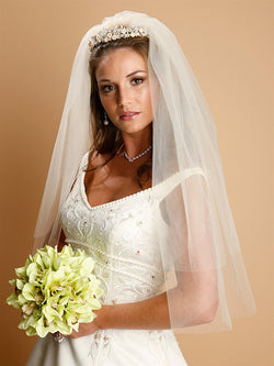 Two Layer Cut Edge Bridal Veils