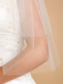 Two Layer Cut Edge Bridal Veils