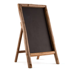 Self Standing Chalkboard Sign With Rustic Wood Frame