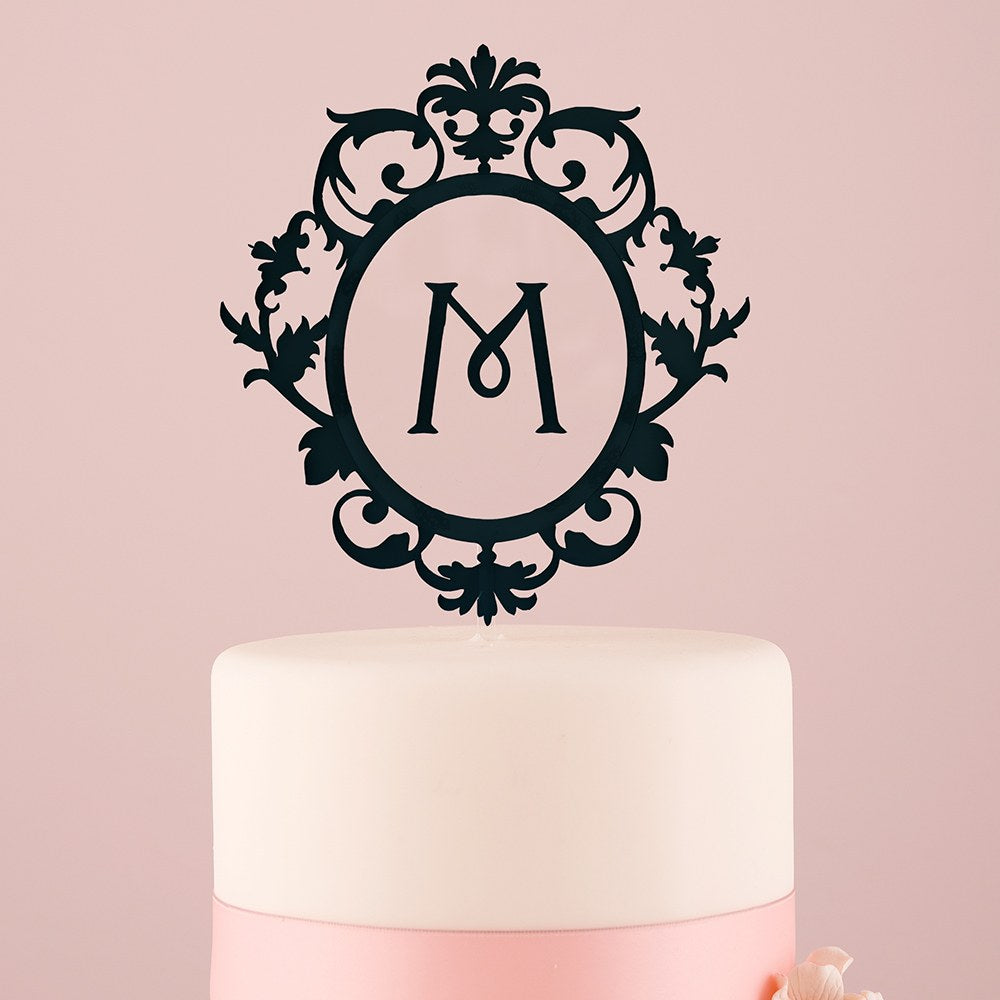 Classic Floating Monogram - Black or White - Sandsational Sparkle