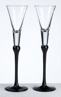 Toasting Glasses - Aqua, Black, Clear or Red