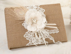 Burlap & Lace Guest Book