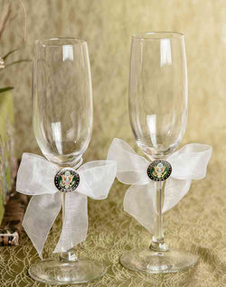 Military Wedding Toasting Glasses