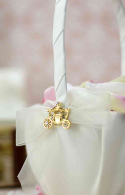 Elegant Fairy Tale Cinderella Coach Wedding Flowergirl Basket