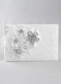Genevieve Guest Book - Available in White or Ivory
