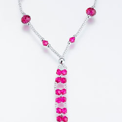 Pair of Hot Pink Beaded Foot Jewelry