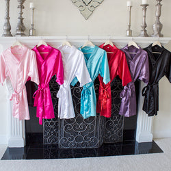 Personalized Satin Robe - Available in Multiple Colors