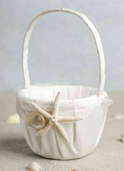 Starfish & Shell Beach Wedding Flowergirl Basket