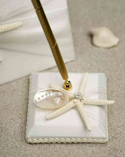 Starfish & Shell Beach Wedding Pen Set