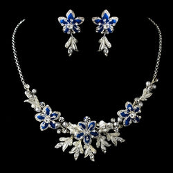 Stunning Silver Plating Jewelry Set - Available in Light & Royal Blue, Gold Ivory & Rum