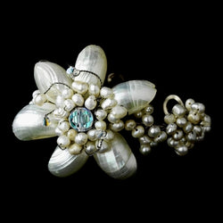 Beautiful Pearl & AB Floral Bracelet