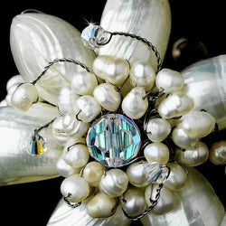 Beautiful Pearl & AB Floral Bracelet