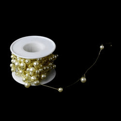Bouquet Jewelry Gold Ivory Pearl Wire (26 Foot Long)