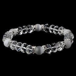 Bridal Bracelet - Clear White