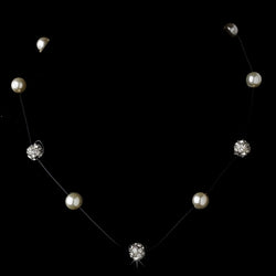 Classic Illusion Ivory Pearl Necklace